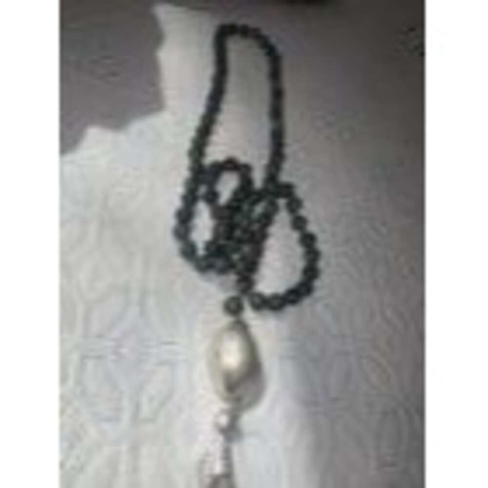 The Nile Collection Nephrite Jade Tasseled Necklace